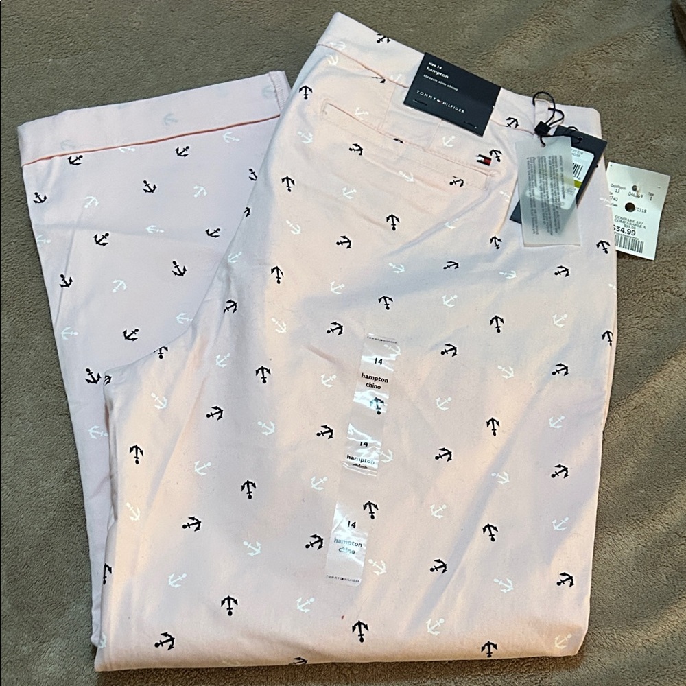 Tommy Hilfiger Light Pink Anchor Print Pants